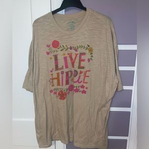 Women’s natural life 3xl brown tee shirt